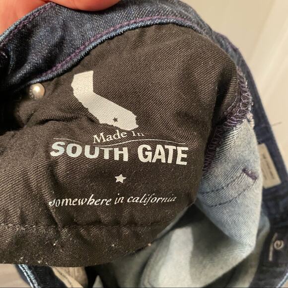 AG Polka Dotted STEVIE Ankle Jeans Slim Straight Size 27 - Picture 8 of 9